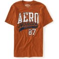 thumbnail image 1 of Aeropostale Aero Athletics Puff Paint - Camiseta gráfica para hombre, color marrón, extragrande, 1 of 1