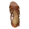 thumbnail image 4 of LAUREN RALPH LAUREN Womens Beige Strappy Adjustable Strap Padded Gisella Round Toe Stiletto Buckle Leather Heeled Sandal 7 B, 4 of 4