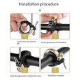 thumbnail image 2 of Bicycle Bell Retro Copper Bell Metal Clamp Safety Warning Alarm Gold, 2 of 5