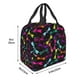 thumbnail image 3 of Easygdp Colorful Dragonflies Bolsa Térmica Premium - Tela Oxford Impermeable, Gran Capacidad, Bolsillo Frontal, Unisex para Trabajo, Escuela, Actividades al Aire Libre y Picnics, 3 of 8