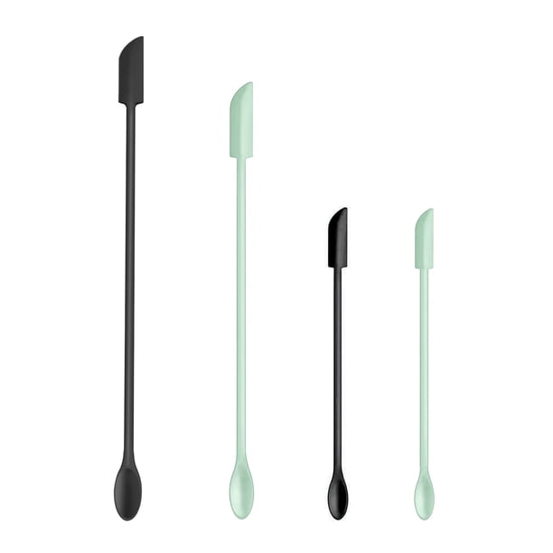 Juego de espátulas de silicona PCEEL Mini raspador de tarros, 4 unidades