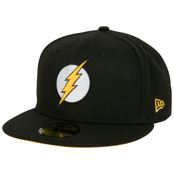 The Flash Logo DC Comics Black Colorway New Era 59Fifty Fitted Hat-7 Fitted