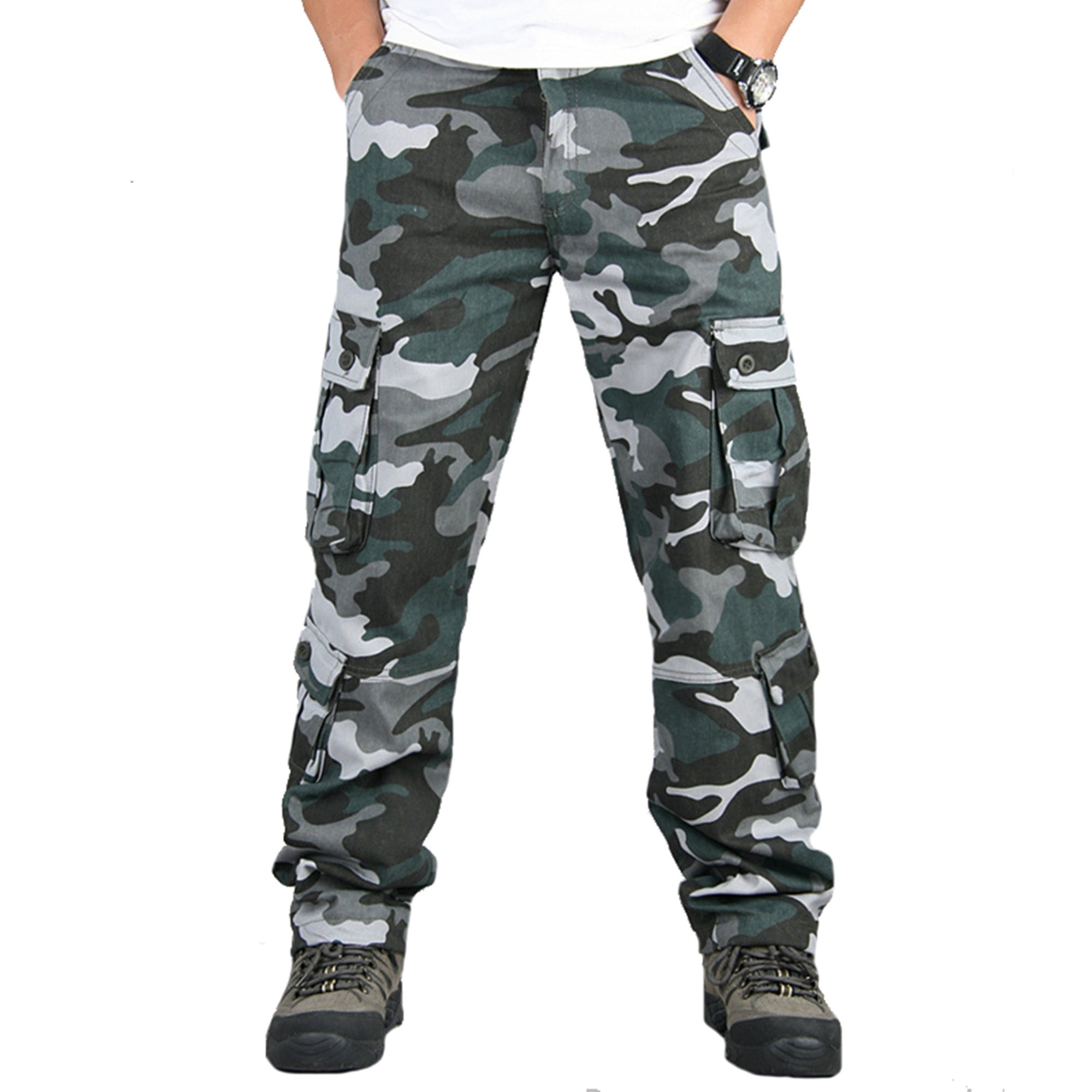 Mens Military Combat Trousers Camouflage Cargo Camo Army Casual Work Pants M-3XL 