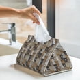 thumbnail image 4 of Rocae Cartoon Bear Print Long Tissue Box Lid Durable Leather Tissue Box Lid Can Be Used as Modern Home Decoration, 4 of 9