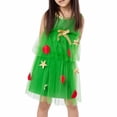 thumbnail image 3 of Gibobby Vestidos de Navidad para niña Trajes de diadema para vestido de árbol de Chriamas personalizados para fiesta de Navidad y Cosplay para niñas pequeñas (Verde, 12-14 años), 3 of 5