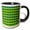 Black/White, variant on 3drose, Pixel Tile Pattern Blue and Green Glitch, 11oz Magic Transforming Mug
