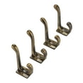 thumbnail image 1 of CRAFTSMAN ROAD Ganchos de pared vintage de hierro fundido (juego de 4 con acabado de latón antiguo) – Ganchos rústicos para abrigos de granja | Ideal para abrigos, bolsos, toallas, sombreros | Cerveza, 1 of 1