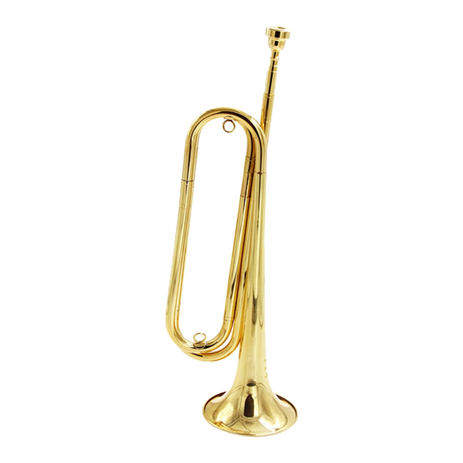 LeeQinersw Brass Blowing Bugle Trumpet 7C Mouthpiece Vintage Musical Instrument Scout Bugle