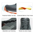thumbnail image 3 of Zapatos de senderismo HUMTTO impermeables para hombre, senderos de trekking, color gris 8.5US, 3 of 6