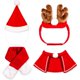 thumbnail image 4 of Conjunto de disfraz de Navidad para gato, diadema con astas de reno, gorro de Papá Noel, bufanda roja, capa para mascota, suministros de Cosplay para perro y gato, 4 of 4