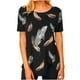 thumbnail image 2 of Fiudx Ofertas Del Día Moda Mujer Casual Cuello Redondo Impresión Blusa Manga Corta Camiseta Verano Tops, 2 of 4
