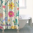 thumbnail image 4 of Pioneer Flower Floral Print Pattern Shower Curtain 36"x72" ,Bathroom Decorative Shower Curtains Set with 12 Hooks,Modern Waterproof Washable Shower Curtain, 4 of 6