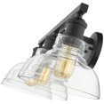 thumbnail image 3 of Beaumont Lane 3 Light Clear Glass Shade Vanity Light in Black, 3 of 4