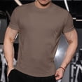 thumbnail image 6 of Wlynlyn T-Shirt for Men Casual Crewneck Athletic Running Tee Shirts Solid Color Stretch Workout Summer Tops, 6 of 6