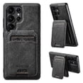 thumbnail image 1 of Funda magnética para Samsung Galaxy S22 Ultra 5G con tarjetero, de piel con textura de vaca., 1 of 5
