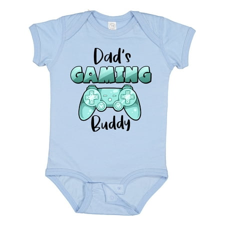 

Inktastic Dad s Gaming Buddy- Aqua Controller Gift Baby Boy or Baby Girl Bodysuit