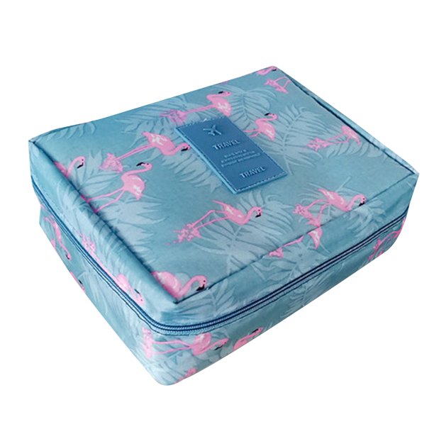 Bolsa de lavado de viaje Bolsa de almacenamiento de cosméticos impermeable multifuncional Bolsa de c Abanopi Flamenco gris (sin gancho)