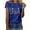 Blue, variant on ibuvkizy American Flag T-Shirt for Women Summer Casual Print 4th of July Clothes Patriotic Graphic Tees Tops Round Neck Short Sleeve Loose T-shirt Black L
