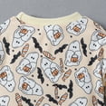 thumbnail image 6 of GYRATEDREAM Newborn Infant Halloween Outfit Girls Boys Spooky Romper Bubble Sweatshirt Bodysuit Fall Halloween Toddler Baby Clothes for 0-18 Months, 6 of 8
