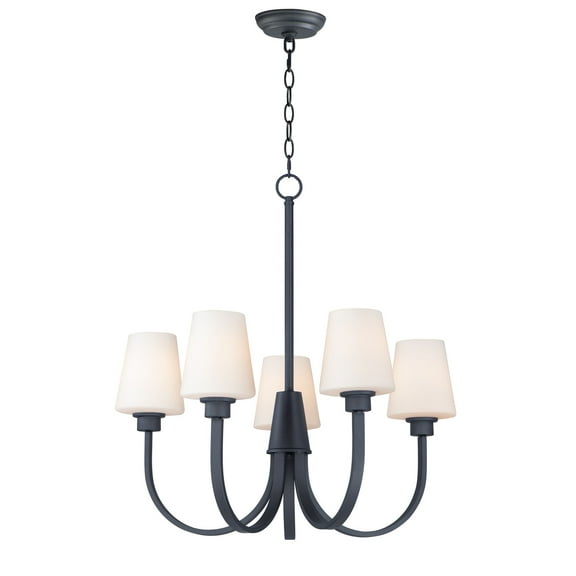 11825SWBK-Maxim Lighting-Shelter-5 Light Chandelier-27 Inches wide by 26.5 inches high-Black Finish -Traditional Installation