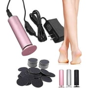 2025 Upgraded Electric Callus Remover for Feet, Removedor De Callos En Los Pies, Portable Electric Foot Callus Remover, Foot Scrubber File Smooth Wand with 60 Sanding Pads-Pink