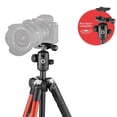 thumbnail image 4 of Trípode Joby RangePod Aluminium Traveller con cabezal esférico rojo, 4 of 8