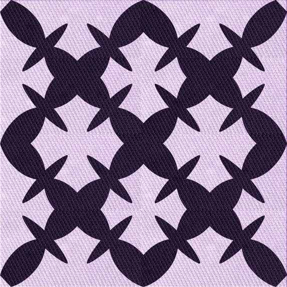 Ahgly Company Indoor Square Patterned Blossom Pink Area Rugs, 5' Square