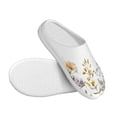 thumbnail image 3 of Lsque Watercolor Floral Pattern Womens Comfort Cotton on Scuff With Memory Foam and Anti-skid Sole Slipper-42/43, 3 of 7