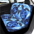 thumbnail image 3 of Yuyamidu Blue Turtle 14 Pcs Car Seat Cover Set with Auto Steering Wheel Cover Armrest Cushion Head Rest Protector Seat Belt Covers,Automotive Interior Sets Unverisal Fit Cars SUV, 3 of 7