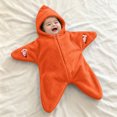 thumbnail image 2 of Takafot Baby Starfish Onesie Zipper Hooded Star Suit Newborn Outfit Newborn Romper, Infant Footie Jumpsuit Winter Warm Outfits, 2 of 5