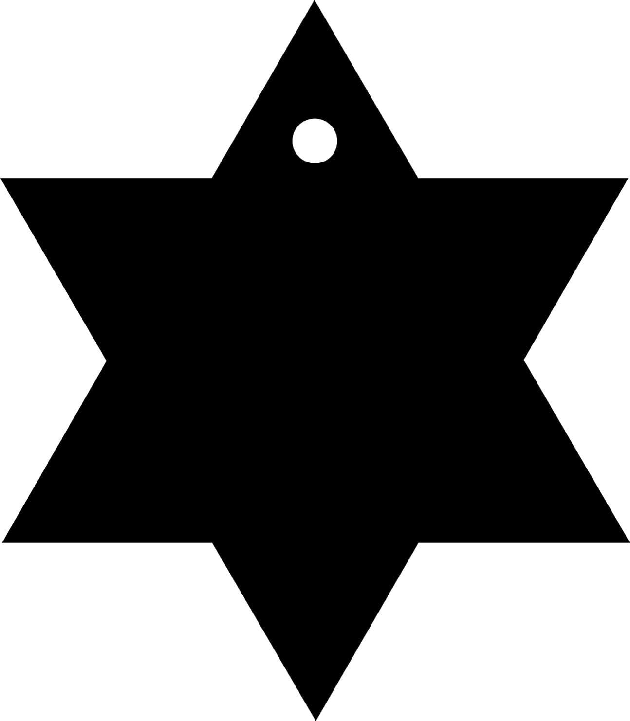 Star Of David With Hole Jewish Judaism Faith Wall Decals for Walls Peel