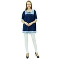 thumbnail image 4 of Bimba Women's Casual Loose Fit Tunic Ethnic Style 3/4 Sleeve Short Kurti Top, 4 of 5