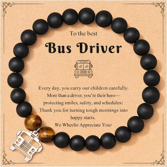 Adjustable School Bus Driver Appreciation Gifts Ideas for Women Men Retirement First Day of School Christmas End of Year Birthday Bracelet