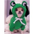 thumbnail image 1 of 1pc Stylish Green Pet Frog Hoodie For Sports, 1 of 5