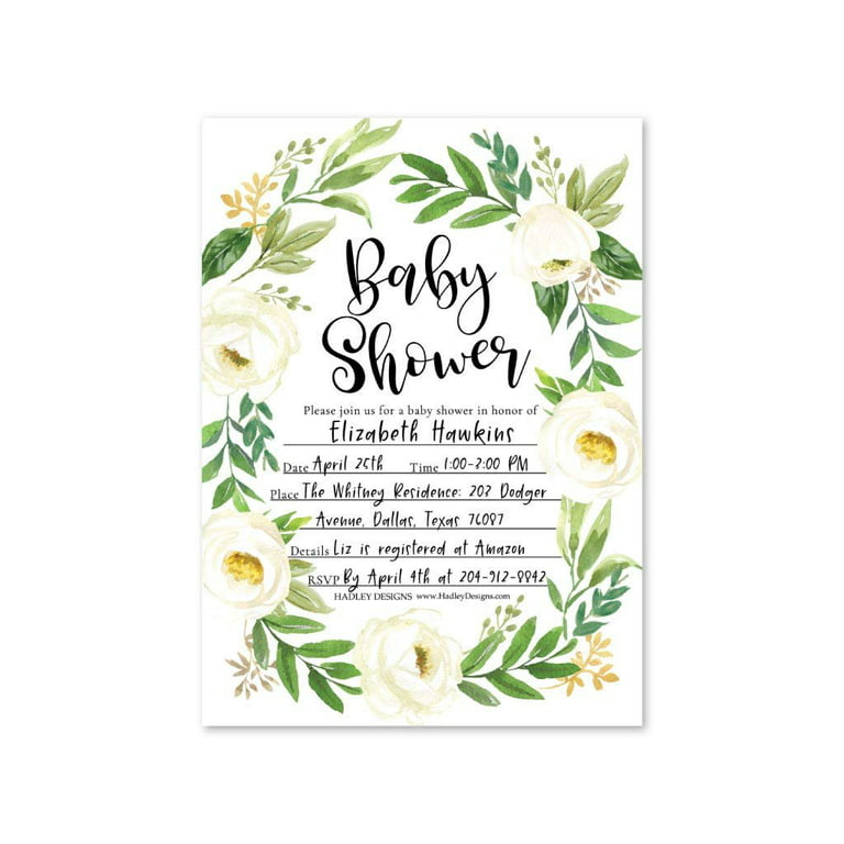 Flower Garden Baby Shower Invitations