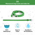 thumbnail image 3 of Dog Collar and Leash Set | BearBone Waterproof Dog Collar and Long Leash for Dogs | Versatile Dog Leashes for Small Dogs with Small Dog Collar (Green, Small), 3 of 3