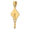 thumbnail image 5 of Finest Gold 10k Solid Yellow Gold Polished 3-D Graduation Cap Pendant Charms, 5 of 5