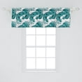 thumbnail image 2 of Ambesonne Butterfly Valance Pack of 2, Ornamental Animal Pattern, 54"X18", Pale Blue Black Teal, 2 of 2