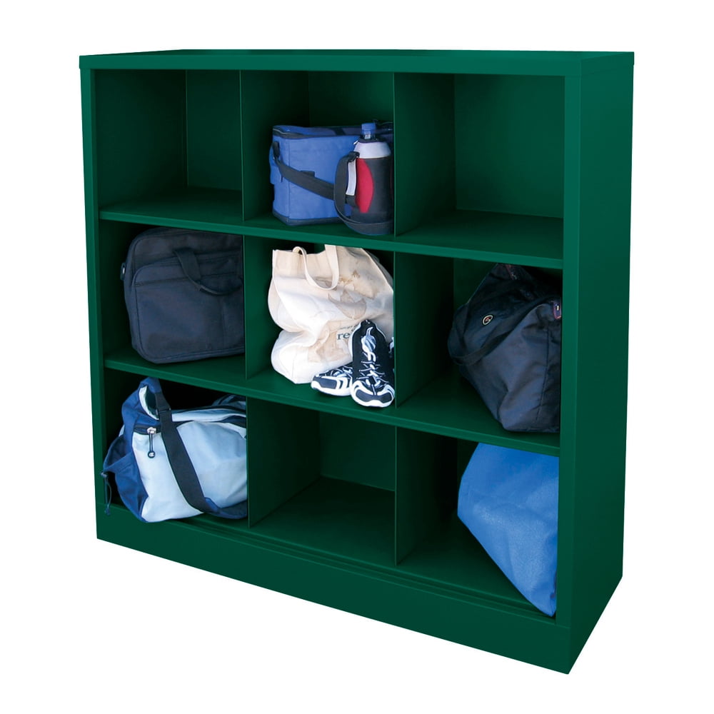 Cubby 46 in. x 52 in. Forest Green 9-Cube Organizer