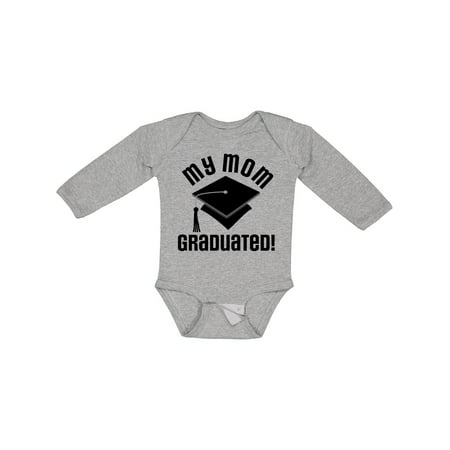 

Inktastic My Mom Graduated Gift Baby Boy or Baby Girl Long Sleeve Bodysuit
