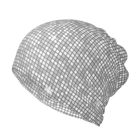 Hirioo Silver Mosaic for Multifunction Beanie Hat for Men and Women Unisex for Winter Sports, Outdoor Activities, and Daily Wear