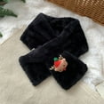 thumbnail image 5 of AuroraX Plush Christmas Scarf Fur Thick Warm Black Scarf Soft Knit Classic Luxurious Fleece Cute Wrap for Women Cold Weather, 5 of 6