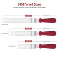 thumbnail image 2 of U-Taste Offset Spatulas Set of 3, 420 Stainless Steel Metal Angled Icing Spatula Spreader Smoother with 6/8/10 inches Length Blade and PP Plastic Handle for Cake Decorating Frosting Baking (Red), 2 of 9