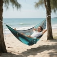 thumbnail image 6 of Wobogo Gild Dark Green Marble Camping Hammocks 330 lb Capacity with Tree Straps and Hanging Pockets for Outside Hiking Beach Backpack Travel, 6 of 8