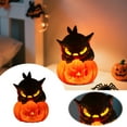 thumbnail image 2 of Halloween LED Night Light Pumpkin Cat Desktop Ornament Party Decorative Candle Holder for Home, 2 of 9