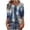 Blue-Shirts, variant on Jsaierl 3/4 Length Sleeve Womens Tops Plus Size Crew Neck Shirts Retro Graphic Petite Blouses Work Elegant Tunic Top S-5XL