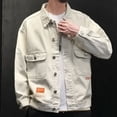 thumbnail image 3 of Chaquetas vaqueras para hombre con estampado de jeans, abrigo para hombre, otoño, carga blanca, ropa de talla grande, precio bajo, original, a bordo, desgastada, holgada, Corea, 3 of 5