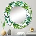 thumbnail image 2 of DESIGN ART Designart 'Green Herbs And Leaves On White' Printed Patterned Wall Mirror 20in.x30in., 2 of 5