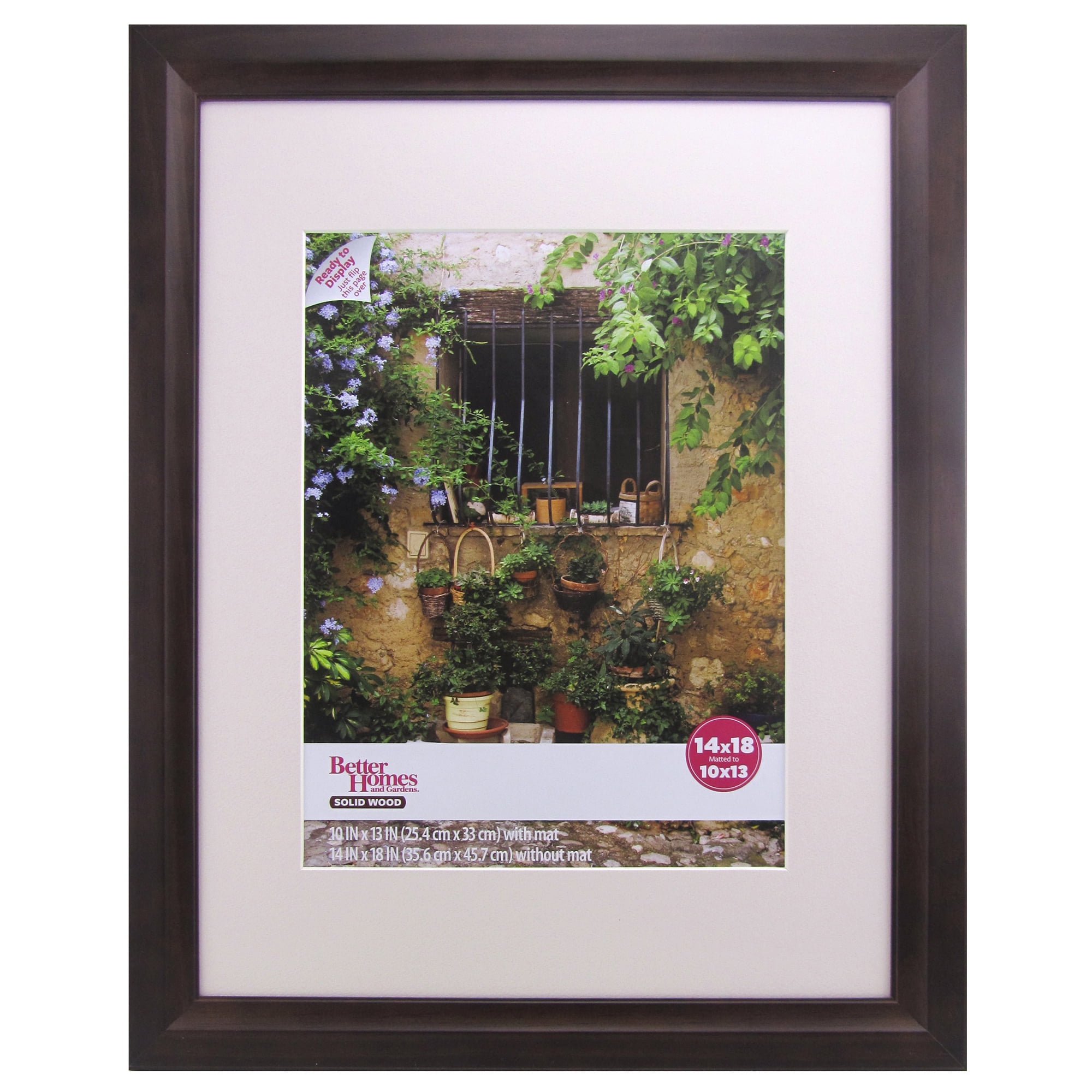 Better Homes And Gardens 14x18 Matted To 11x14 Studio Wood Picture Frame Mahogany Walmart Com Walmart Com