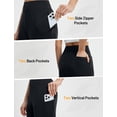 thumbnail image 3 of BALEAF Womens Travel Pants with 6 pockets Work Lightweight Stretch Ankle Petite Dressy Casual Golf Busniess Slacks Black M, 3 of 7